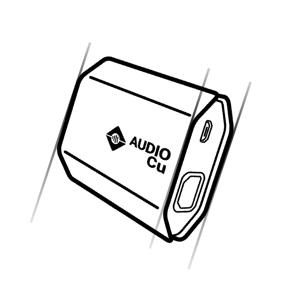 Line drawing of the AUDIO Cu transmitter